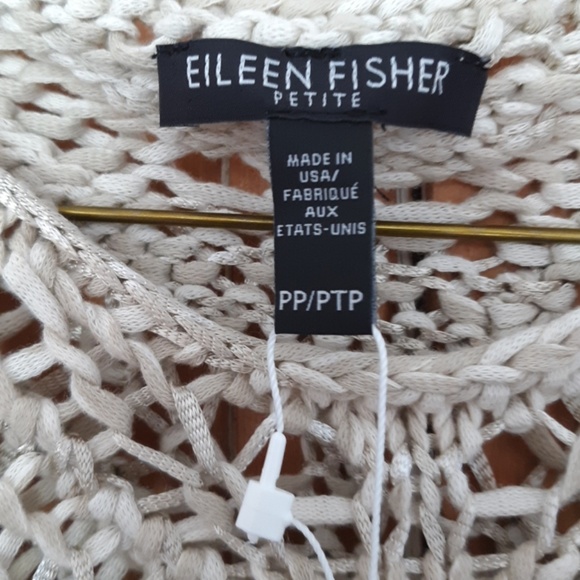 Eileen Fisher open weave vest top - Picture 2 of 4